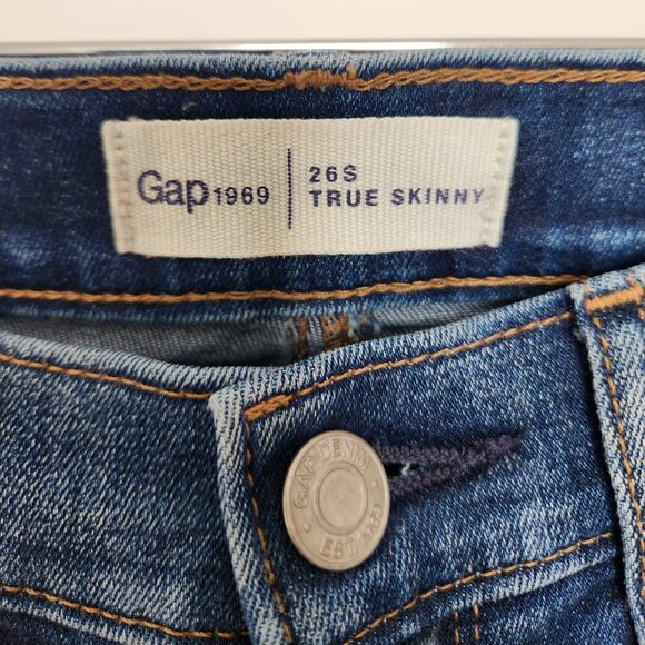 👖 GAP 1969 True Skinny Jeans – Women’s Size 26 Short - Picture 2 of 11